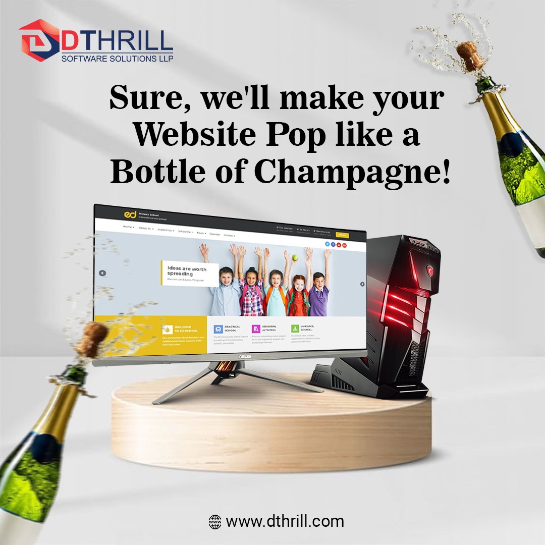 Pop the champagne and celebrate your new website makeover with DThrill! 🍾✨ Let's make it pop!
 +91-8668747836
#webdesignanddevelopment #webdesign #webdesigner #webdesigncompany #webdevelopment #websitedesigning #webdeveloper #dthrill #developersthrill #navisangavi #pune
