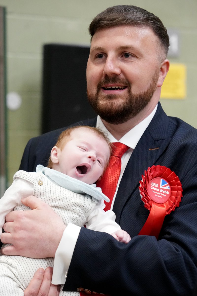 Chris Webb's newborn son speaks for us all I think 🥱 #LocalElections2024 #BlackpoolSouthByElection