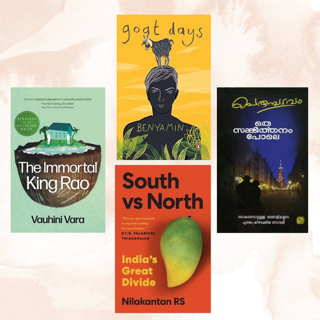 Four translations coming from @AnvikshikiPub in 2024. We are excited to announce the Telugu translations of New York times bestseller and Pulitzer Prize finalist #ImmortalKingRao, acclaimed Malayalam Novel #GoatDays, #SouthvsNorth and #OruSankeerthanamPole