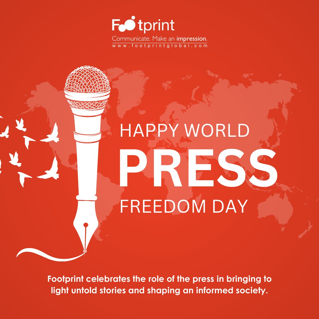 Happy World Press Freedom Day! Footprint honors the media for amplifying voices and empowering society to make informed decisions. #WorldPressFreedomDay #PressFreedomDay #FootprintGlobal