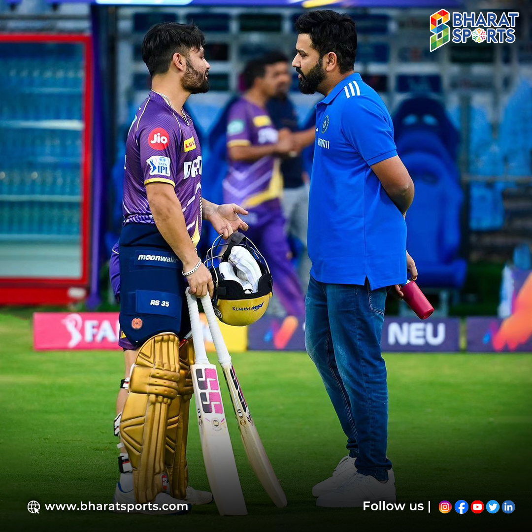 Guess the conversation 🤔 #RinkuSingh #RohitSharma #IPL2024 #KKR #MumbaiIndians #T20WorldCup #Cricket #SRHvRR #Cricket #IPL2024 #bharatsports #Hyderabad #IPL2024 #MIvsKKR #cricket #TeamIndia #T20WorldCup2024 #bcci #sports #instacricket #AjitAgarkar #OrangeArmy #bhuvi #msdhoni