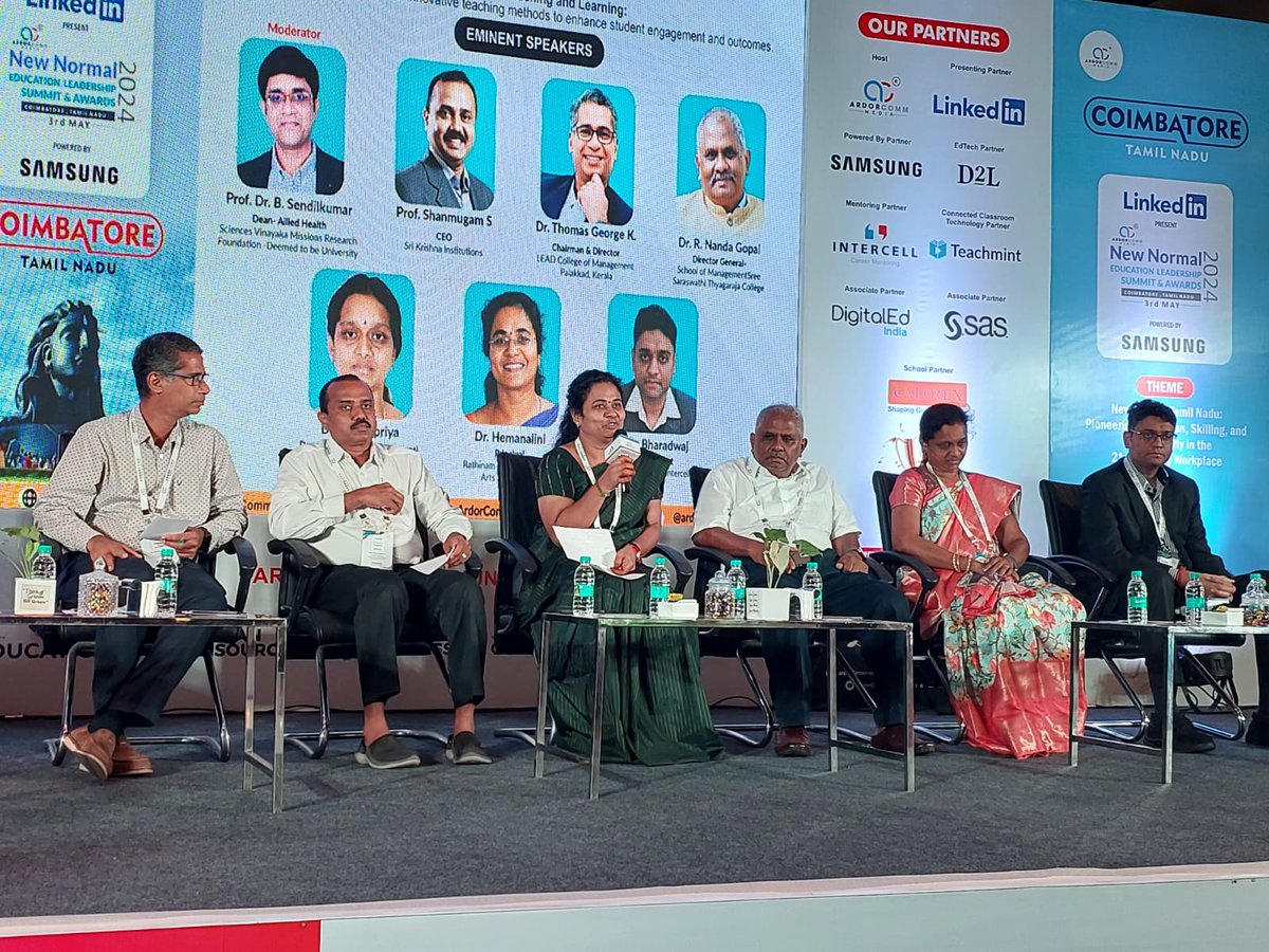 Innovation in education takes center stage at #ELSATamilNadu! Panel 1 discusses 'Leveraging technology & innovative teaching methods to boost engagement & student outcomes.' Who are the brilliant minds leading the discussion? Stay tuned! 
#ELSACoimbatore #ArdorComm #NewNormal