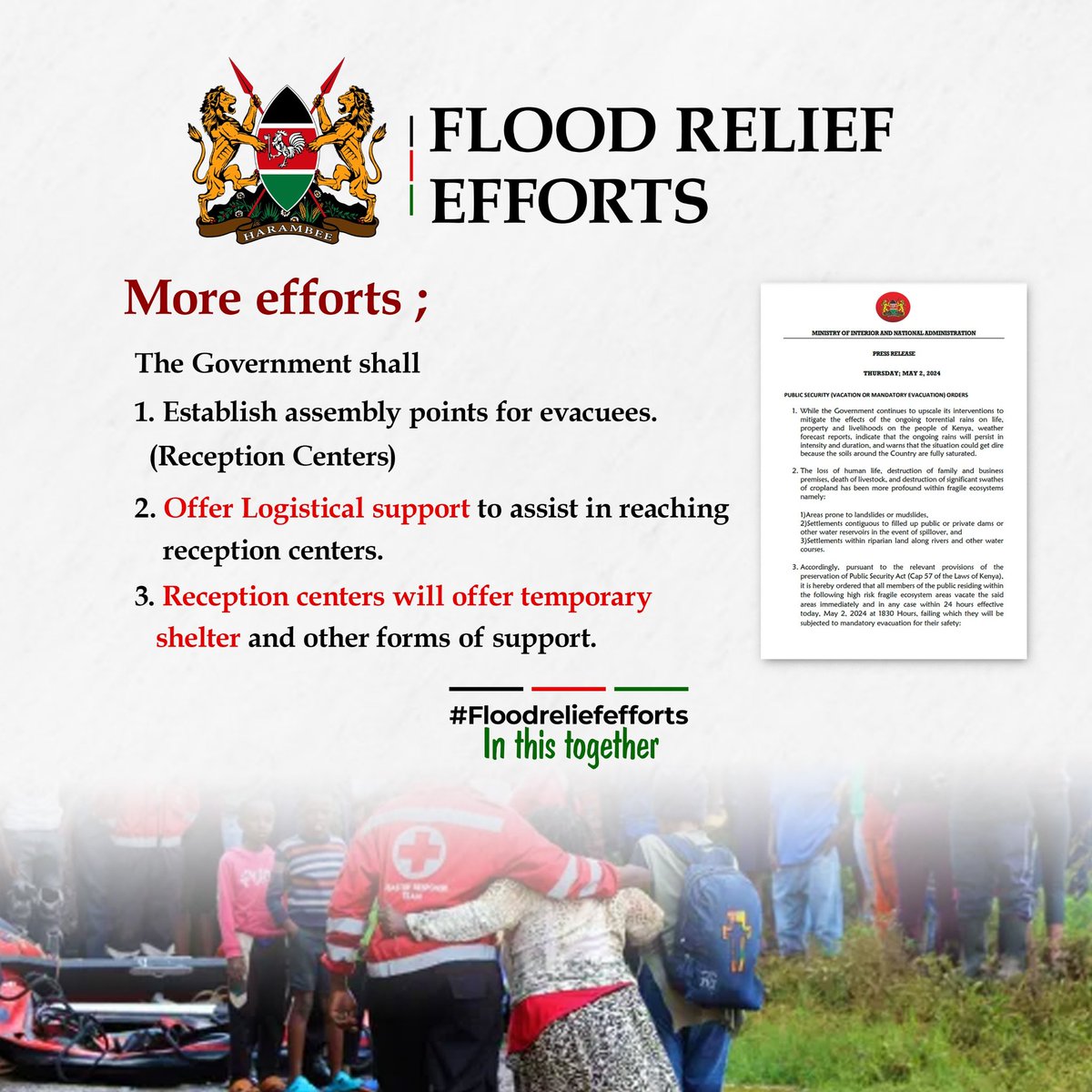 Providing incentives for homeowners to retrofit their properties with flood-resistant features, such as elevated foundations and flood vents. #FloodReliefEfforts In It Together