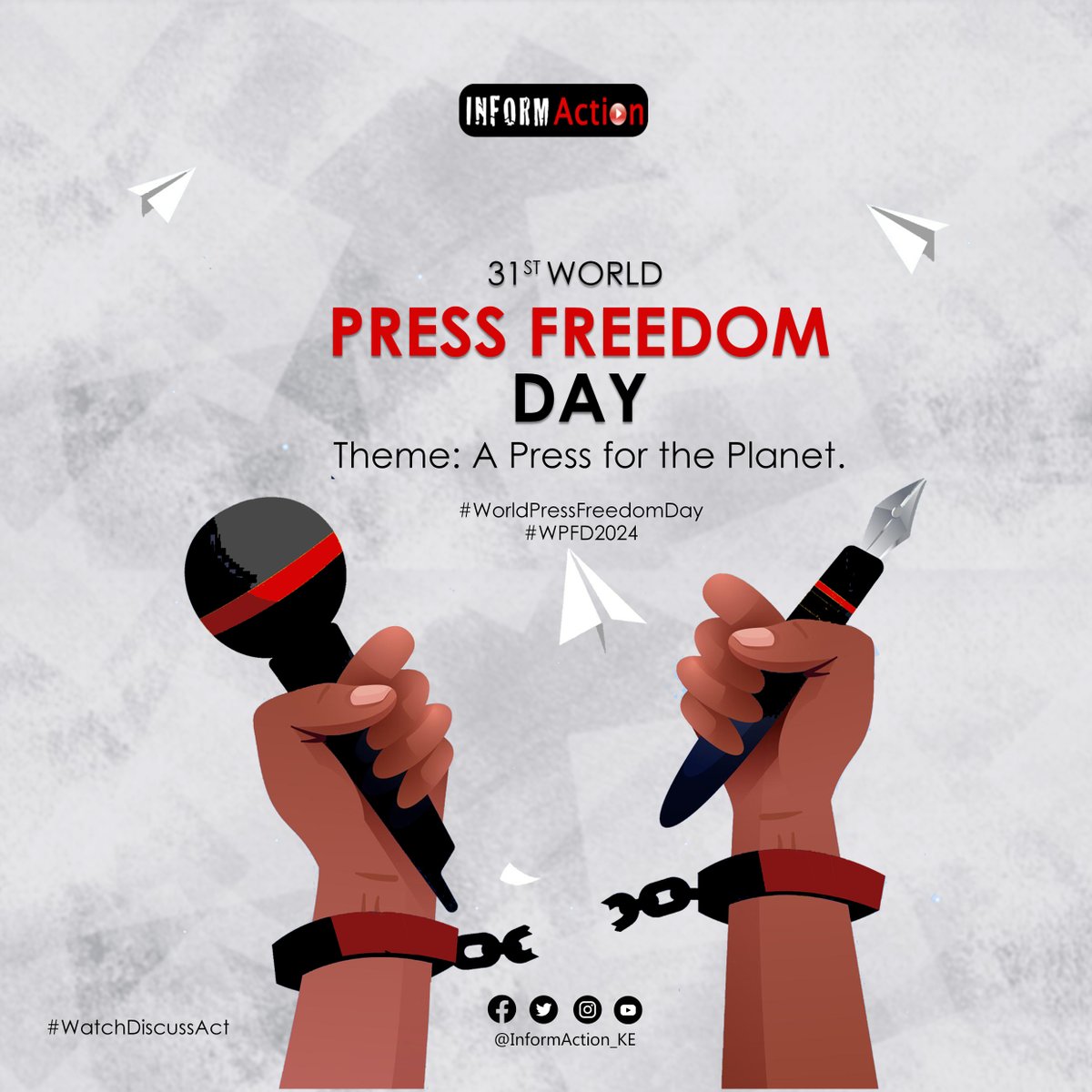 As we mark #WorldPressFreedomDay, let's remember that a free press is essential for environmental protection. Journalists shine a light on environmental issues, from climate change to pollution, driving public awareness and action. #WPFD2024 #WatchDiscussAct