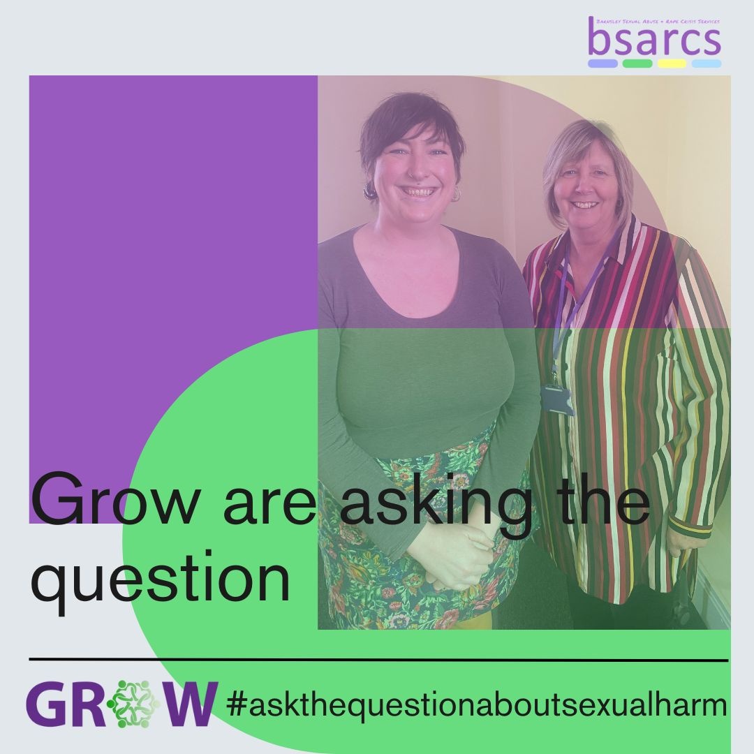 Our partners over at Grow are all fully trained and are supporting us to remove the stigma around talking about sexual harm. Going forward they are asking everyone they speak to about their experiences of sexual harm. #askthequestion #askthequestionaboutsexualharm #smashthestigma
