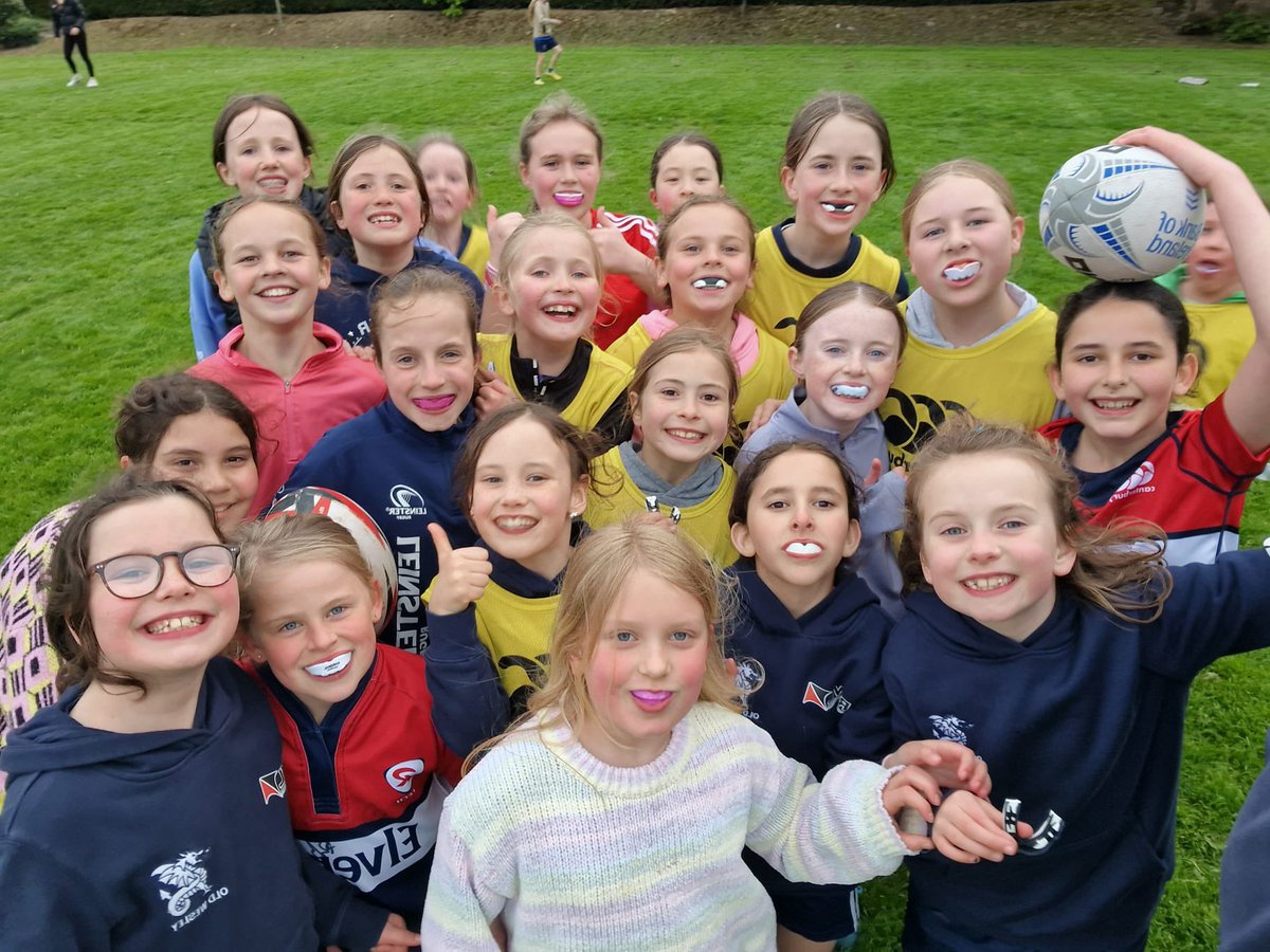 Wednesday saw Week 2 of @IrishRugby #giveitatry programme and we’er off to a flying start with 24 girls signed up for another 6 weeks of fun, hard work & teamwork. The girls are loving giving rugby a try Still not too late to sign up girls between 9 and 14 girlsrugby@oldwesley.ie