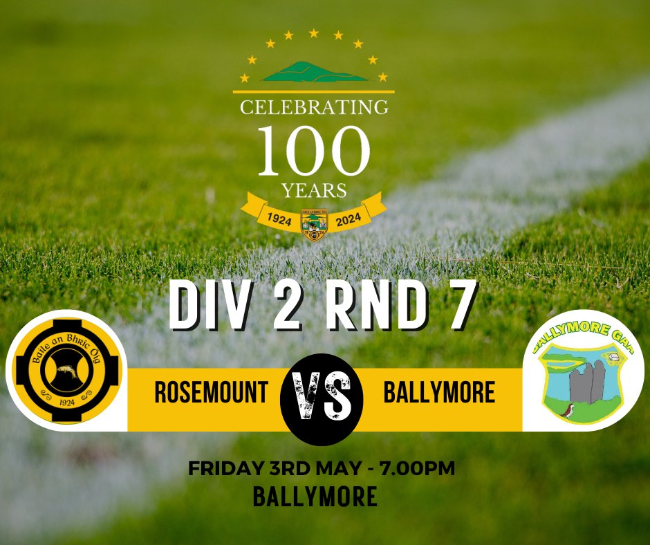 Division 2 League Round 7 - Rosemount v Ballymore Get your tickets here: member.clubspot.app/club/rosemount…