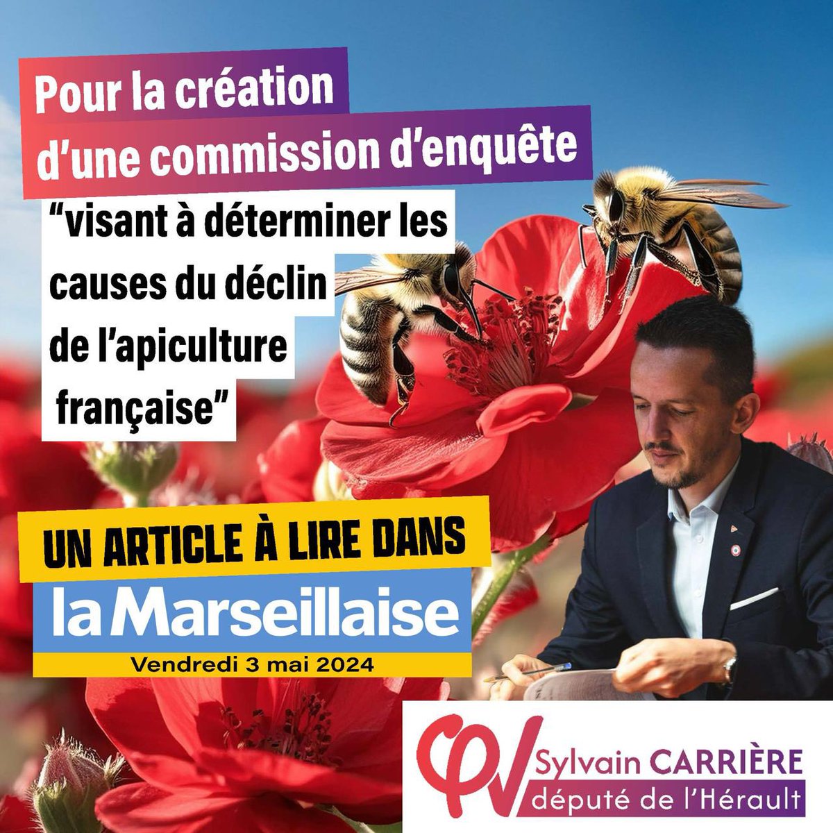 ↪️ Retrouvez dans l’édition de @lamarsweb de ce week-end un article sur notre proposition de résolution tendant à la création d’une commission d’enquête visant à déterminer les causes du déclin de l’apiculture française.

⤵️ Pour retrouvez la PPR 

assemblee-nationale.fr/dyn/16/textes/…