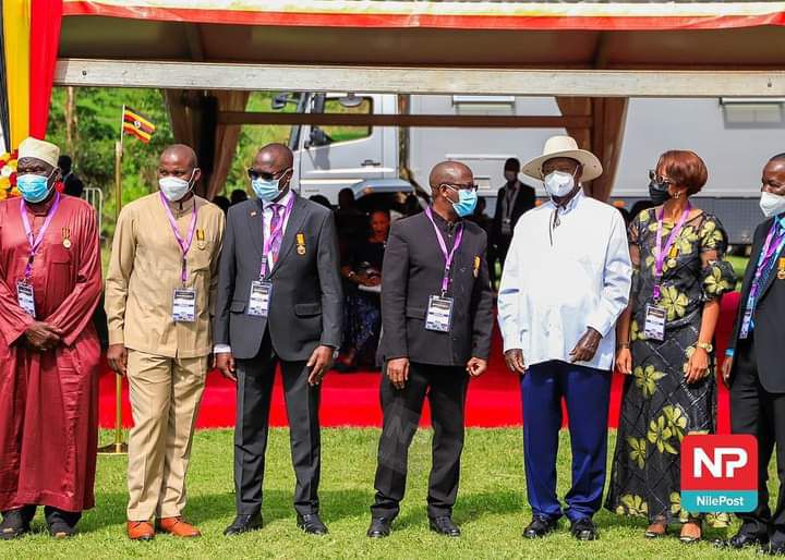 Dr. Barirega Akankwasah, Executive Director of @nemaug,was honored with the Diamond Jubilee Medal by H.E @KagutaMuseveni at the national Labor Day celebrations in Fort Portal for his unwavering commitment to environmental stewardship and making a positive impact.Congratulations.