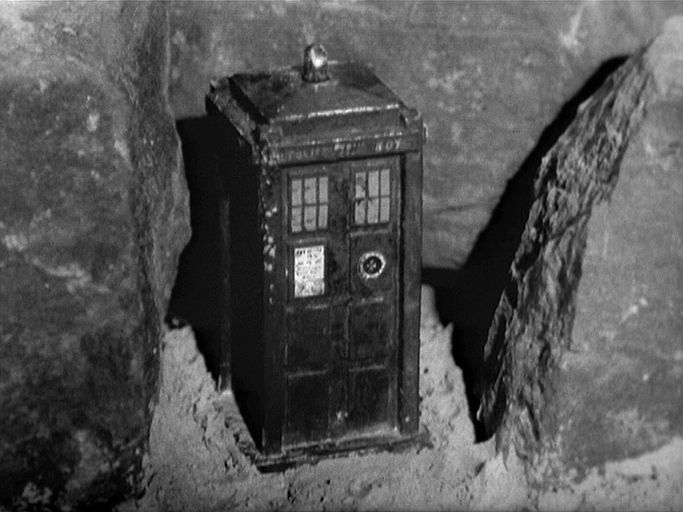It only happens a few times in the early Hartnell era, but the TARDIS landing in model shot is always such a vibe.