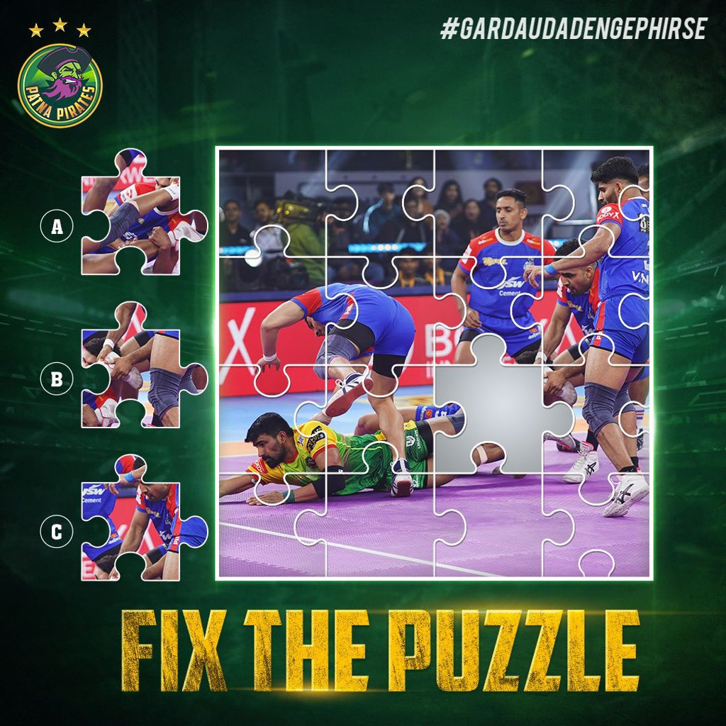 Crack the puzzle the Patna Pirates way 💪🏻🏴‍☠️ #PirateHamla #ProKabaddi #GardaUdaDengePhirse