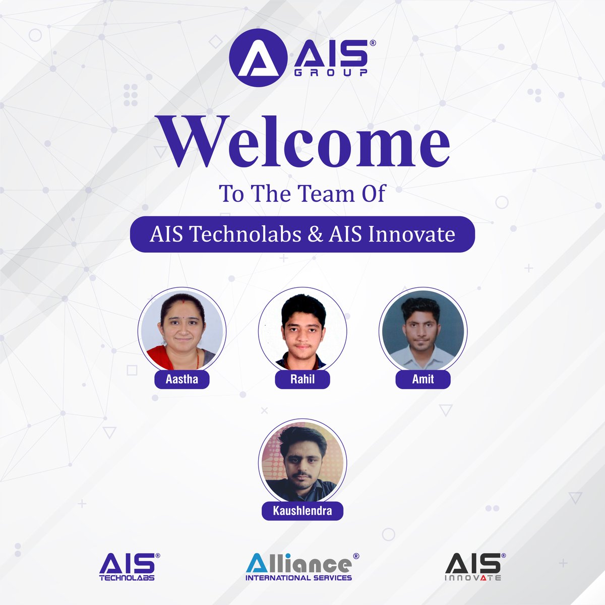 Cheers to our newest team members joining the AIS Group! Here's to a journey filled with collaboration, growth, and endless opportunities ahead.

#welcometoaisgroup #onboarding #employeeexperience #newjoinee #employeeengagement  #AISInnovate #ahmedabad