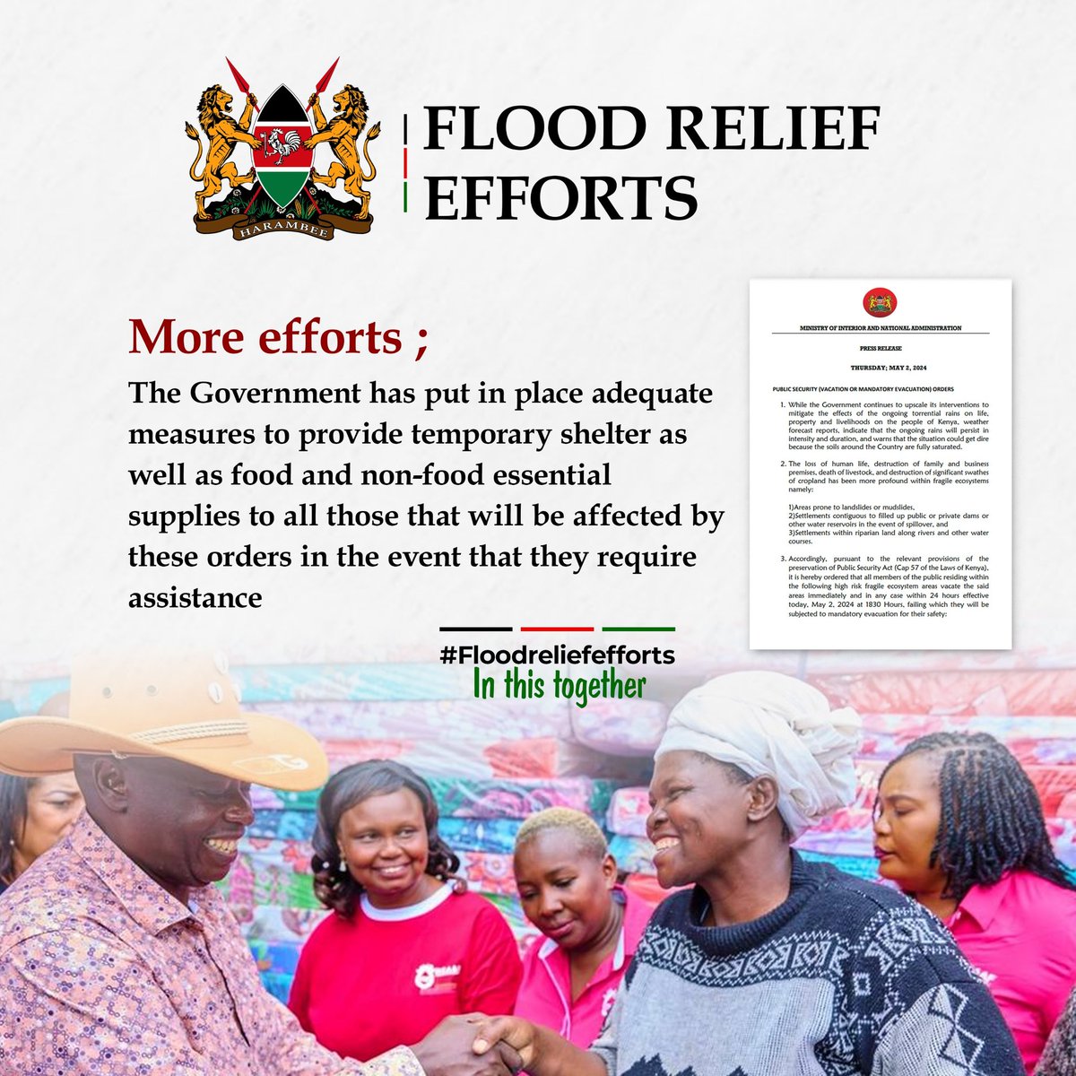 Some schools have been flooded, while others are being occupied by people who have been displaced by mudslides, landslides and floods.
#FloodReliefEfforts
In It Together