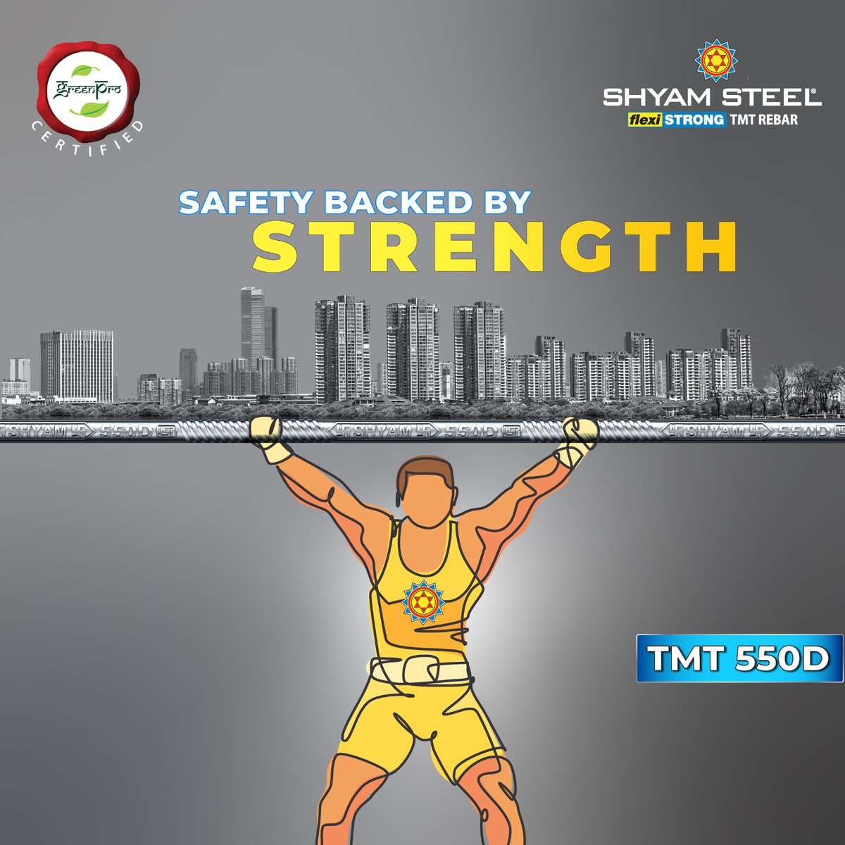 A promise of safety to withstand the toughest of conditions, Shyam Steel TMT Rebars offer more than just strength. Its robust defense against external forces ensures your structures remain secure and protected for years to come.

#ShyamSteelIndia #TrusterdBrand #Flexibility…