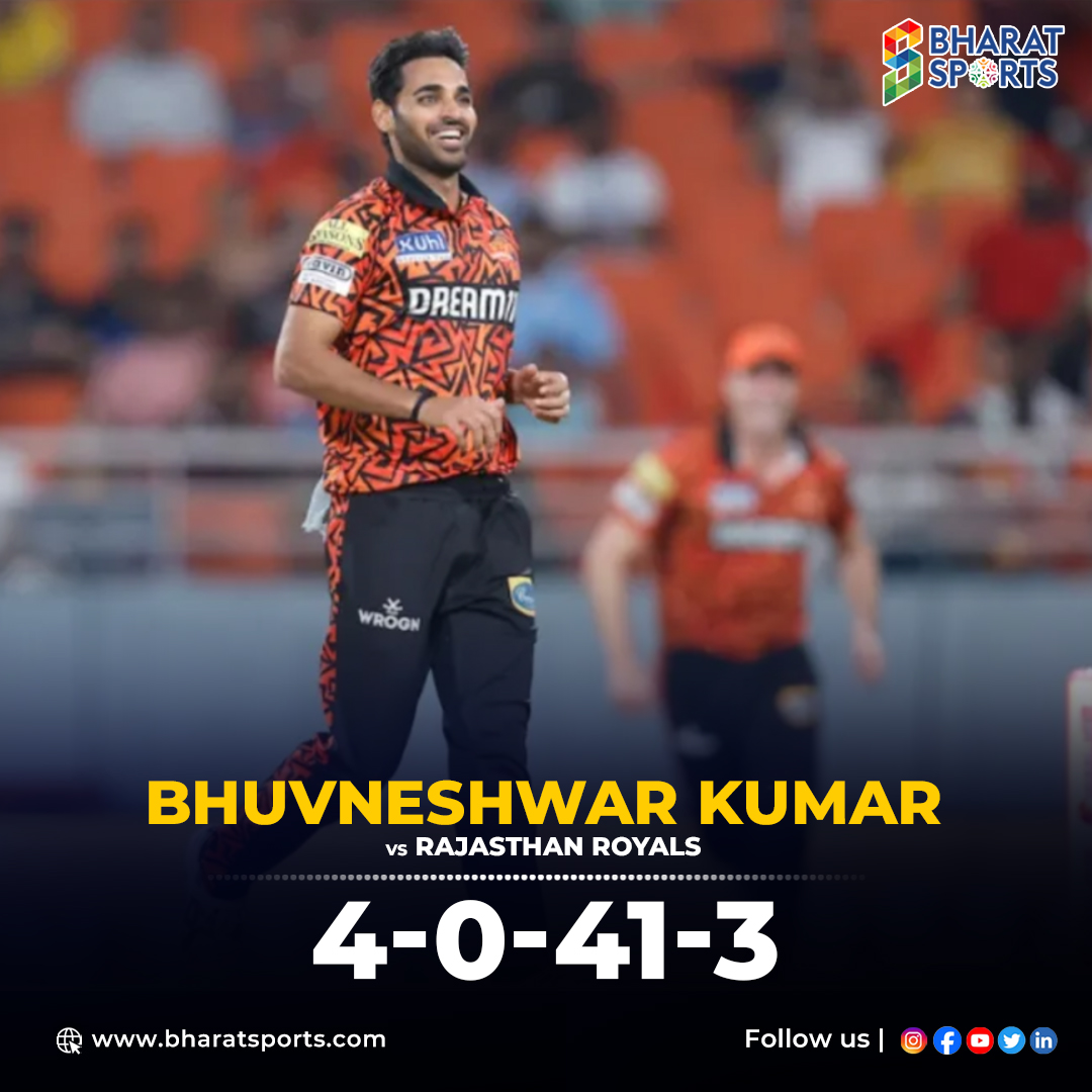 Fire, fire, and only fire! 🔥💪 One of the finest pace trios in IPL 2024! 🟠💪 #SRHvRR #Cricket #IPL2024 #BhuvneshwarKumar