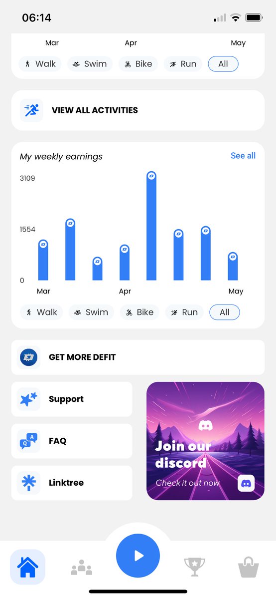 @DEFITMattador @DEFITofficial It would be great! I had a peak at 3’109 Defit earned within one week last month with full energy 👍