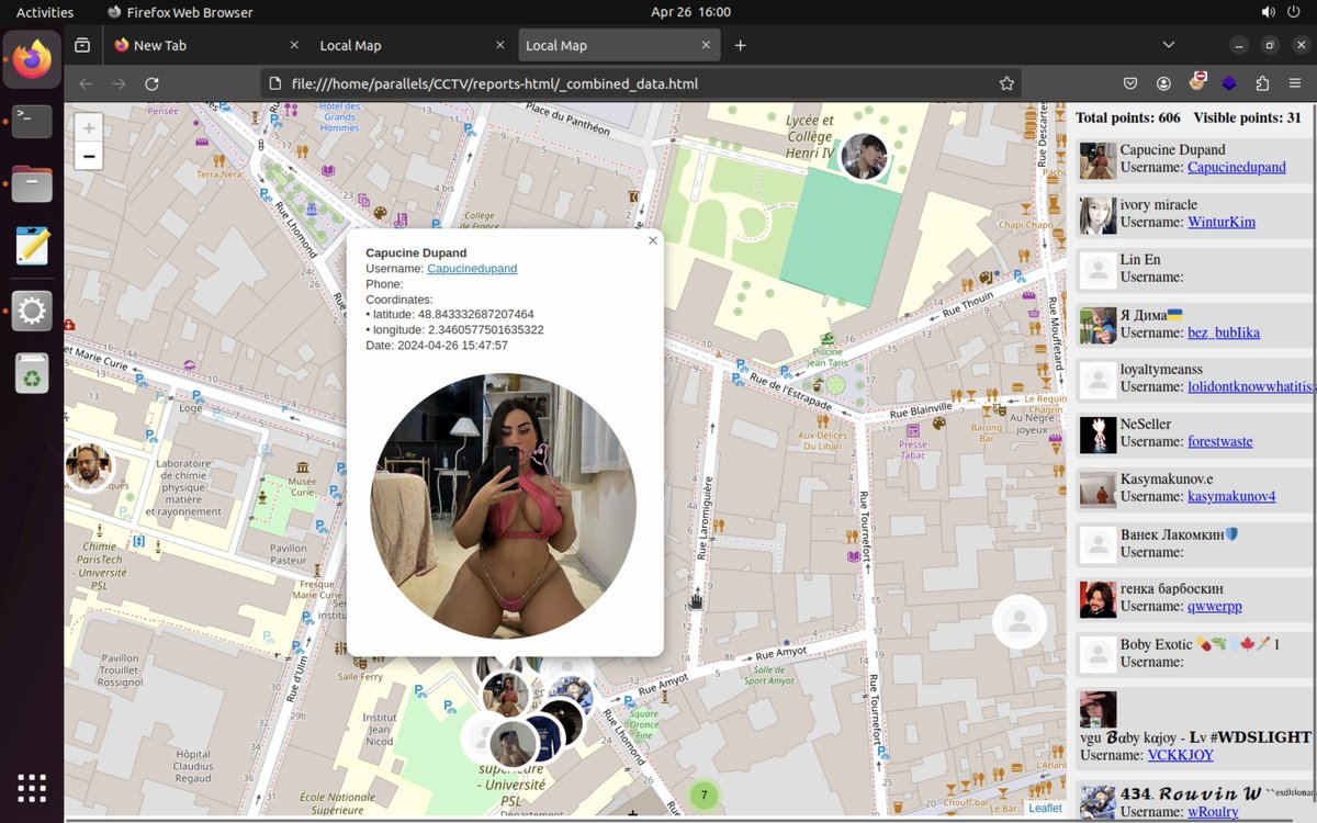 CCTV

Close-Circuit #Telegram Vision revolutionizes location tracking with its open-source design and Telegram API integration. Offering precise tracking within 50-100 meters, users can monitor others in real-time...

github.com/IvanGlinkin/CC…

#OSINT #cybersecurity #infosec