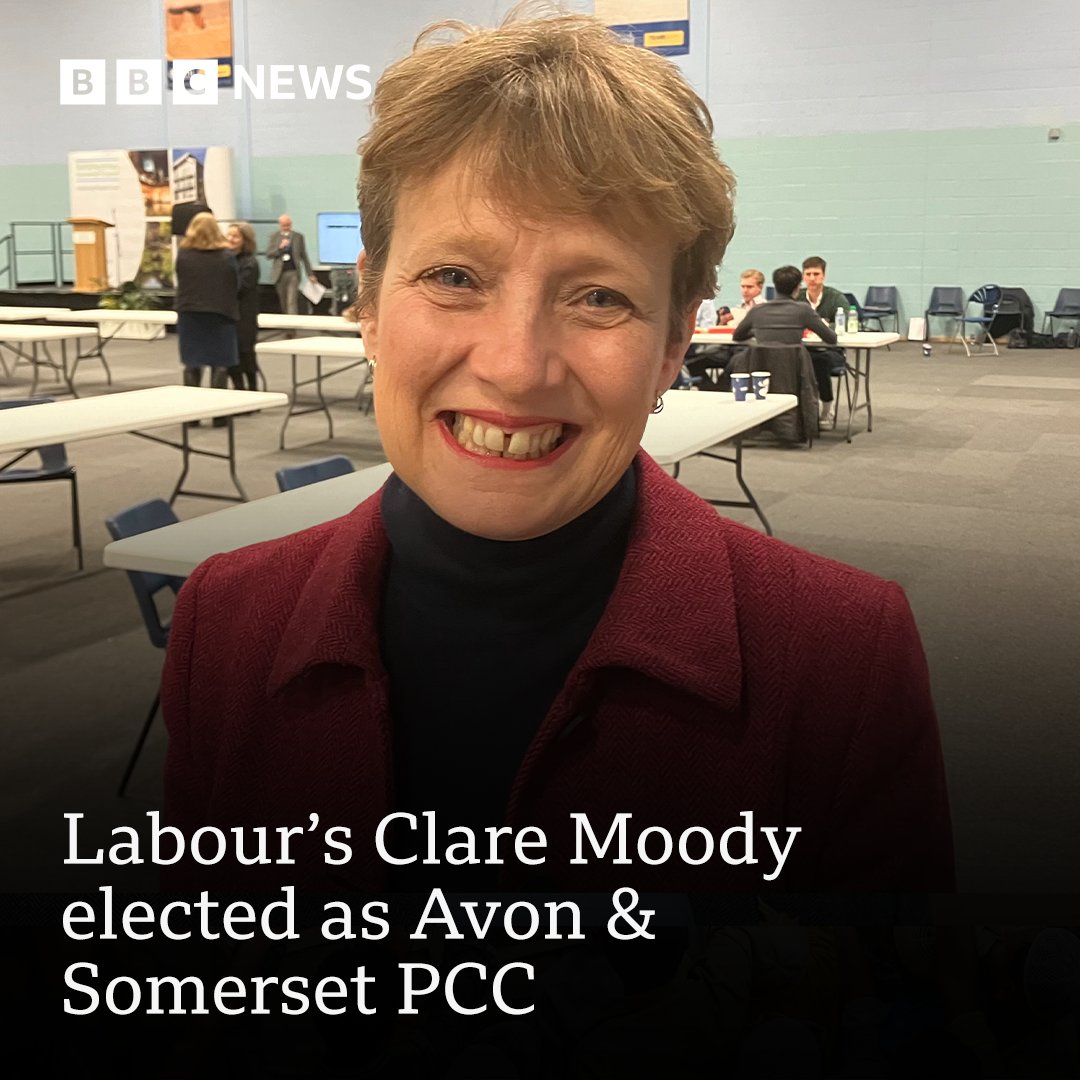 BREAKING: We have a new Police & Crime Commissioner for Avon & Somerset Police.. Follow the local election & PCC results here ➡️ bbc.in/3QsYgPL