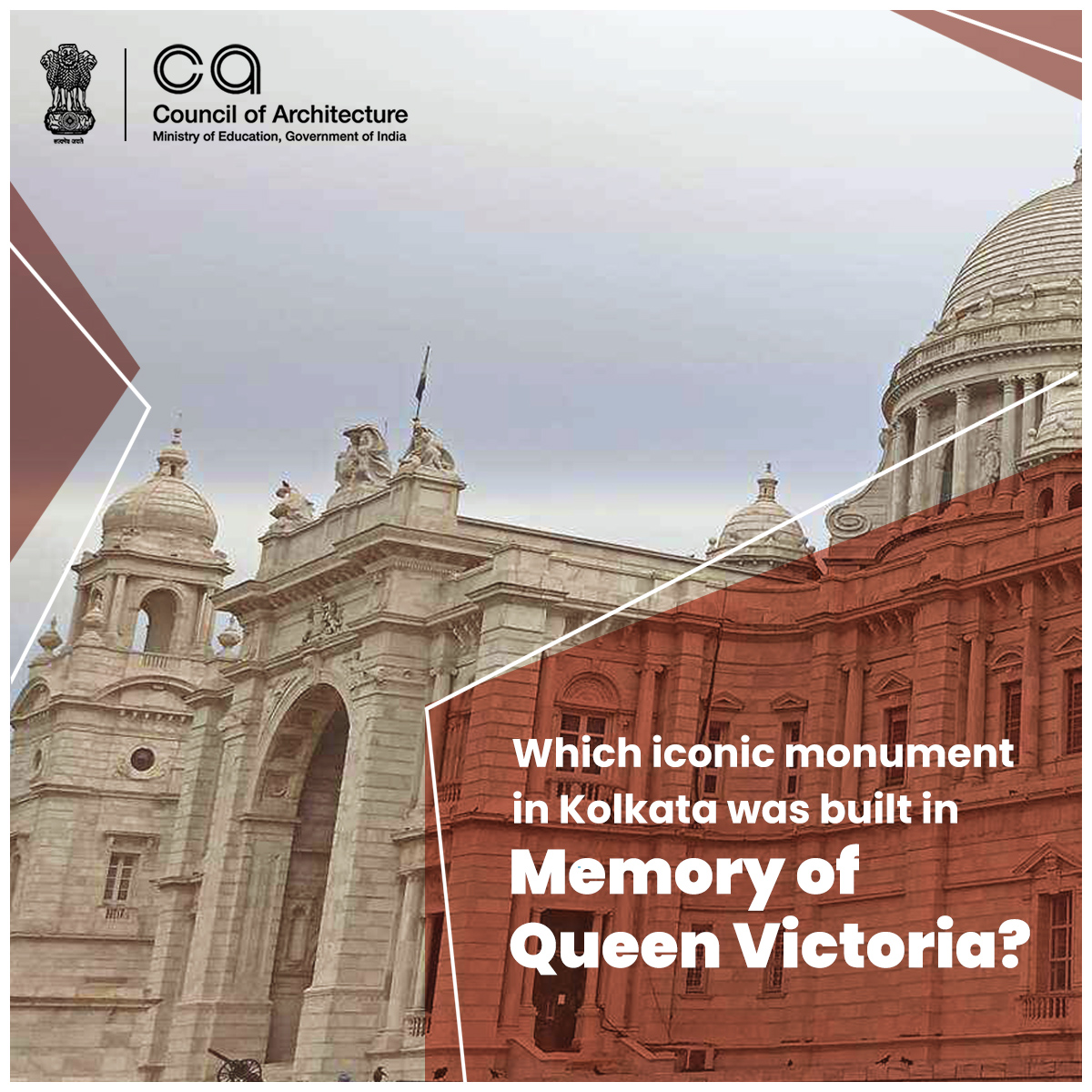 CouncilofArchi1's tweet image. Test your knowledge of Indian colonial history! 
Guess the name of this grand memorial that stands as a tribute to Queen Victoria's reign. 

#KolkataHistory #queenvictoria #History #historyquiz #quiztime #monuments #monumentsofindia #architectural #councilofarchitecture