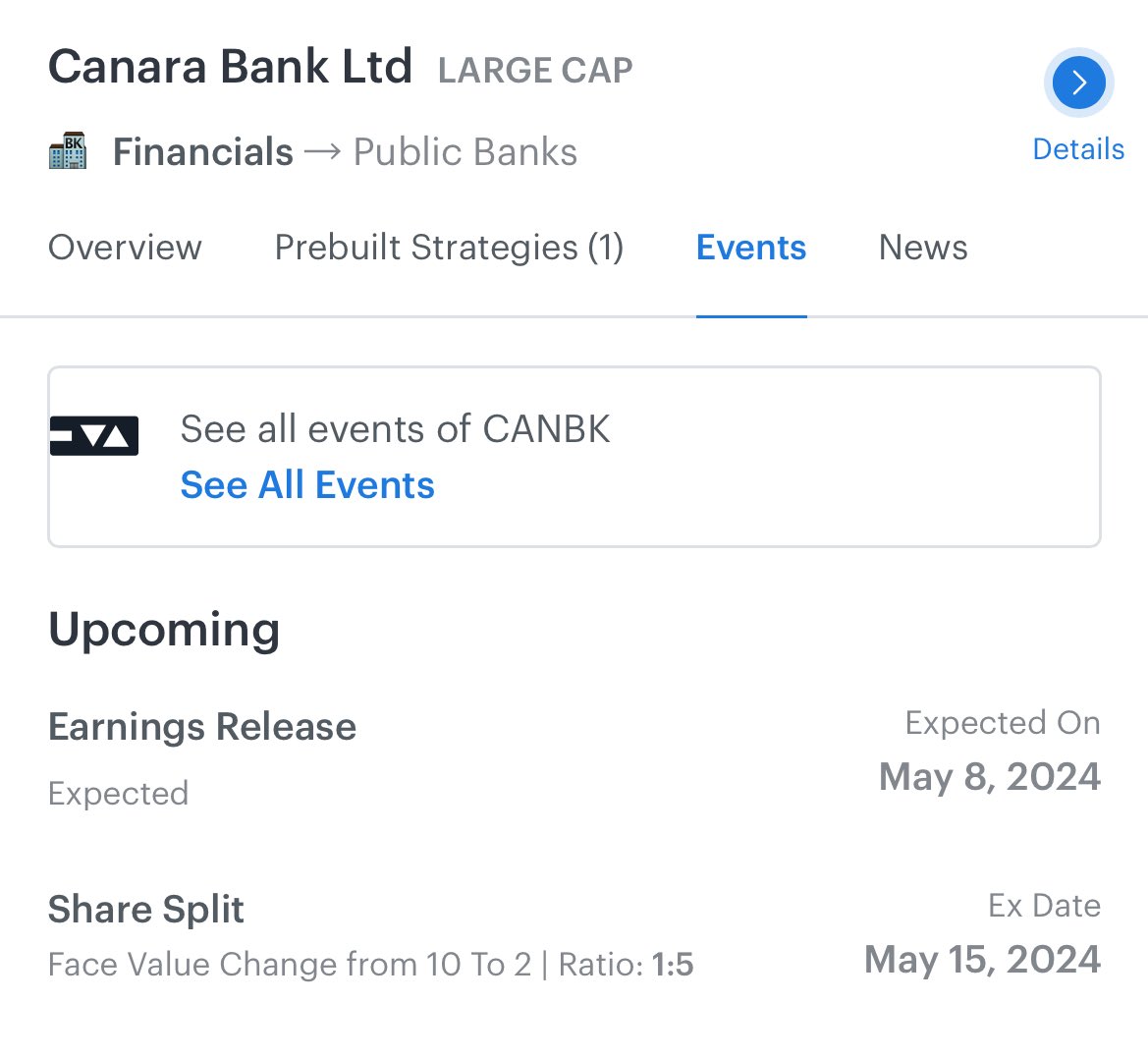 #StockSpilt Announcement 📣:

#CANBK - Ratio 1:5

|| Last Date : May 15th 2024 ||👇

Don’t miss out ‼️

Like & Retweet 🤝📈😀

#Investing #StockMarketindia #StockMarketNews #stockmarkets #StockToWatch #StockInvesting #CanaraBank