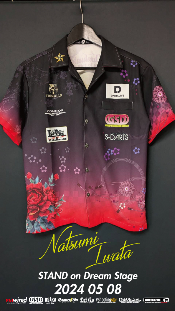 ダーツ GSD Tシャツ 岩田夏海 受注生産］アパレル【ジーエスディー】ビッグロゴ Tシャツ 岩田