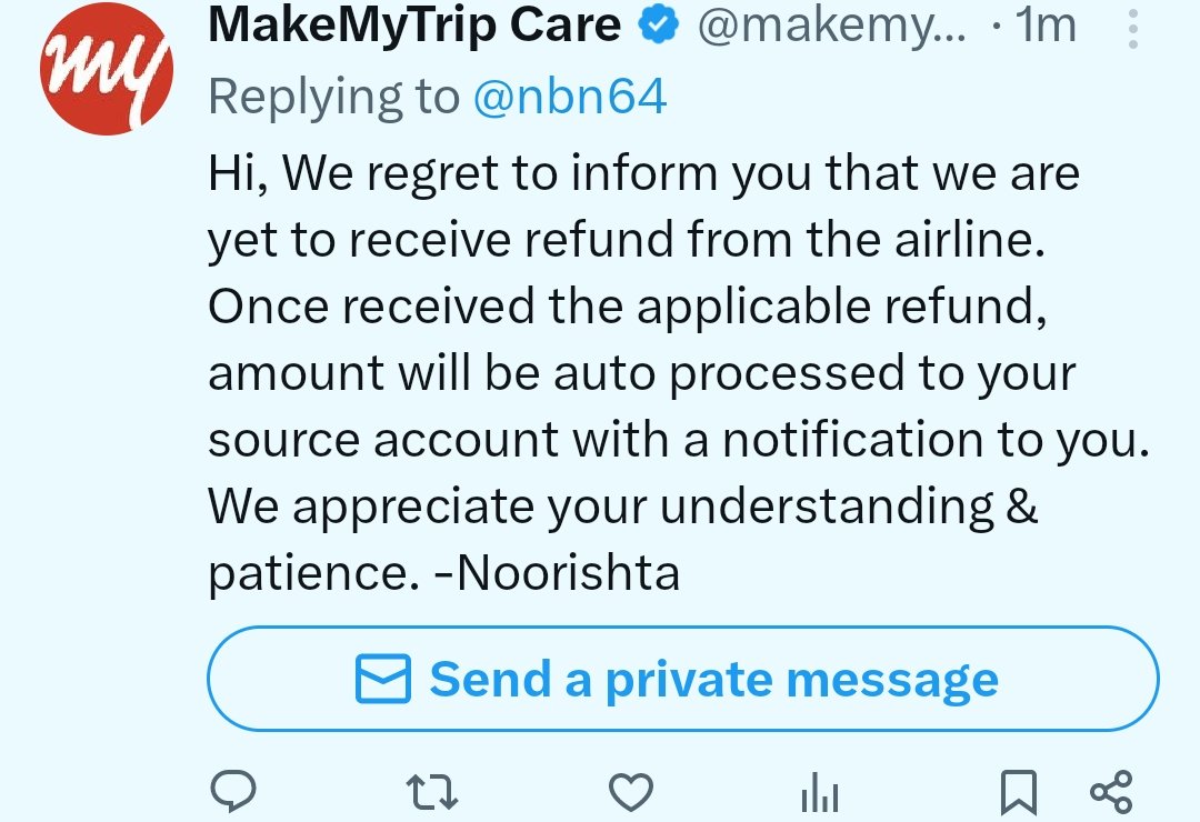 R u aware that public money is stuck in this co do u have any day on this @makemytripcare @GoFirstairways @Swamy39 as many passengers r stuck with refund. I know u work for the common man interest and country give solution