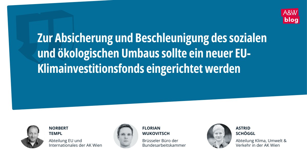 Die EU braucht einen #SocialGreenDeal: Denn um einen weiteren Rechtsruck zu verhindern, muss #Klimapolitik die Interessen der arbeitenden Menschen ernst nehmen. Norbert Templ, Florian Wukovitsch & @AstridSchoeggl mit Blick auf die bevorstehende #EUWahl: awblog.at/Europa/EU-Wahl…