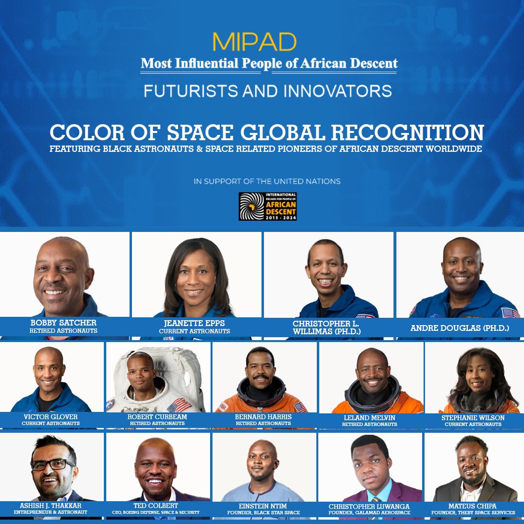 🌟 Today is Space Day! 🚀 This year, as part of the 2024 Futurists & Innovators Edition MIPAD pays tribute to Black Astronauts & Space Related Pioneers of African Descent Worldwide 😍 🌠 Learn more about MIPAD Class of 2024 Futurists mipad.org/classof2024