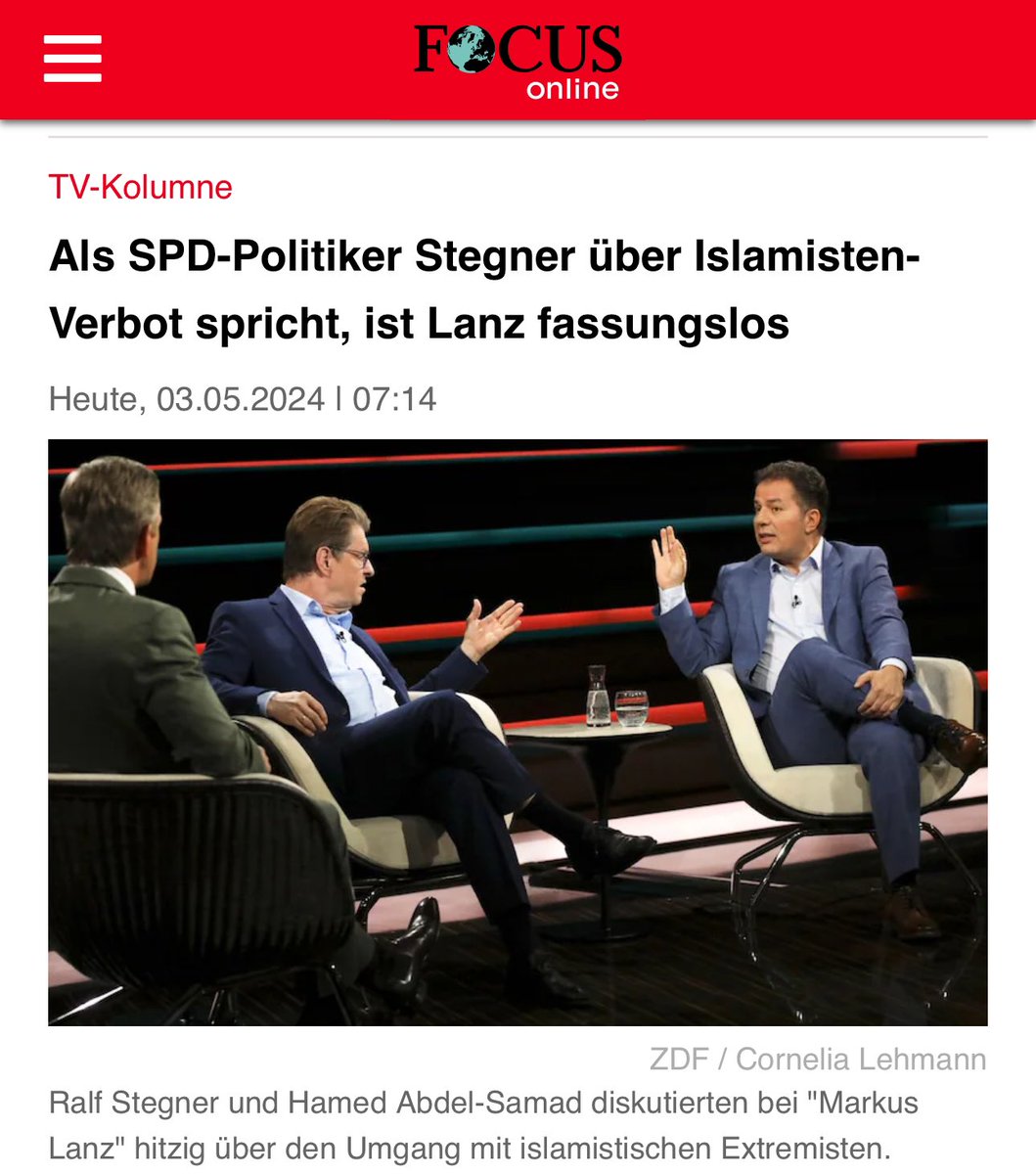 Das sagt doch viel über #Stegner aus. Die #AfD würde er am liebsten sofort verbieten,aber bei den Islamisten zögert er.Was ist das nur für ein Mensch dieser Stegner? 

#niewiederSPD