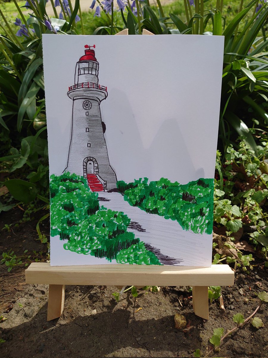 Lighthouse drawing: A5 original art, coastal art.

Now available on RoseAndAliceArts 

roseandalicearts.etsy.com/listing/172499…

#MHHSBD #EarlyBiz #Lighthouse #artist