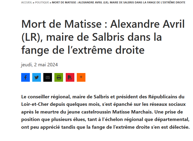 CJagueneau41's tweet photo. @AlexandreAvril_ le retour : le masque tombe et le maire #salbris retrouve sa plume, trempée ds le racisme, la haine et l'extrême droite à peine voilée
Honte à lui face aux propos dignes intelligents du père #Matisse
#lr41 après @G_Peltier, #avril, vs en pincez pour les facho ! https://t.co/Zdobj0XymT