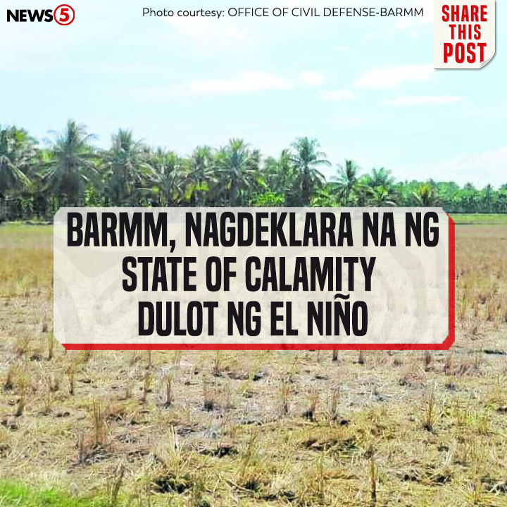 Kabilang na ang Bangsamoro Autonomous Region in Muslim Mindanao (BARMM) sa higit 100 lungsod at bayan na nagdeklara na rin ng state of calamity dahil sa tagtuyot. #News5