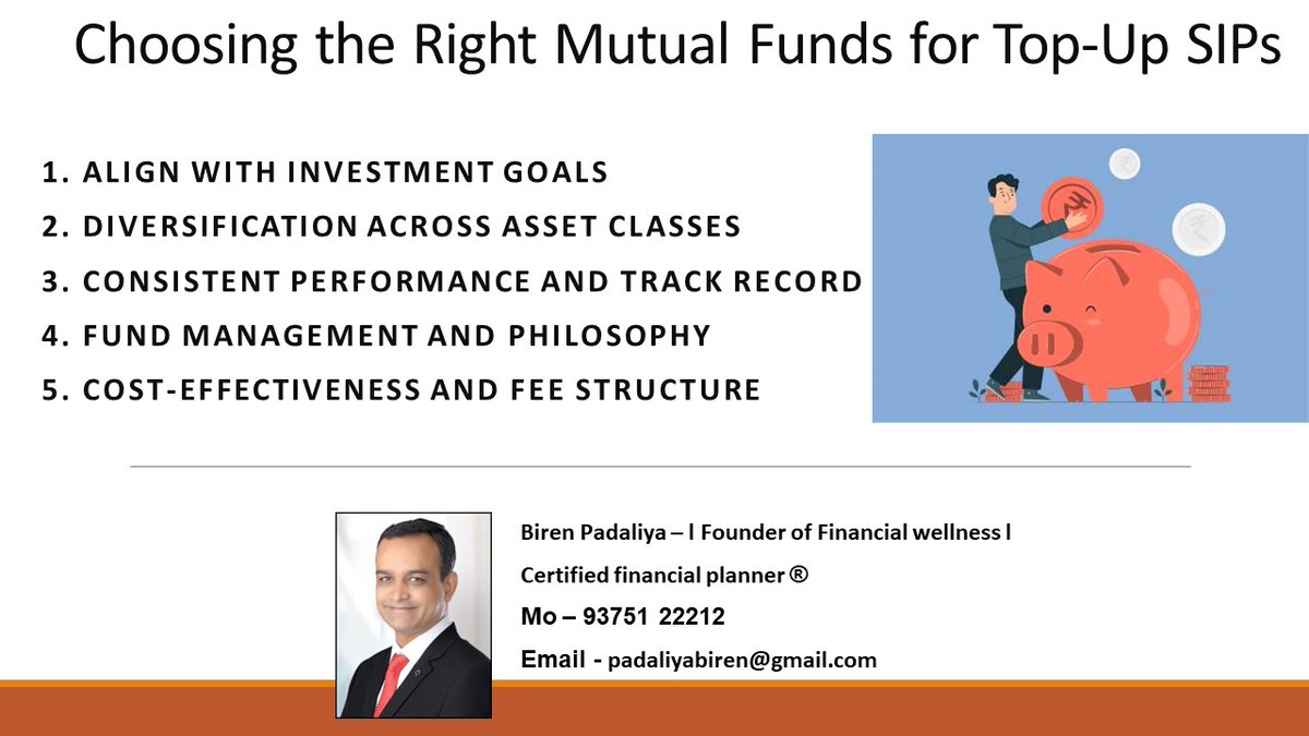 Embarking on the journey of selecting mutual funds for a top-up SIP is akin to navigating a financial maze, but fear not! 🌟💼 
Let's dive into the world of mutual fund selection for top-up SIPs! 💰📈 #InvestmentJourney #SIPSelection #FinancialGoals #discipline #mutualfund