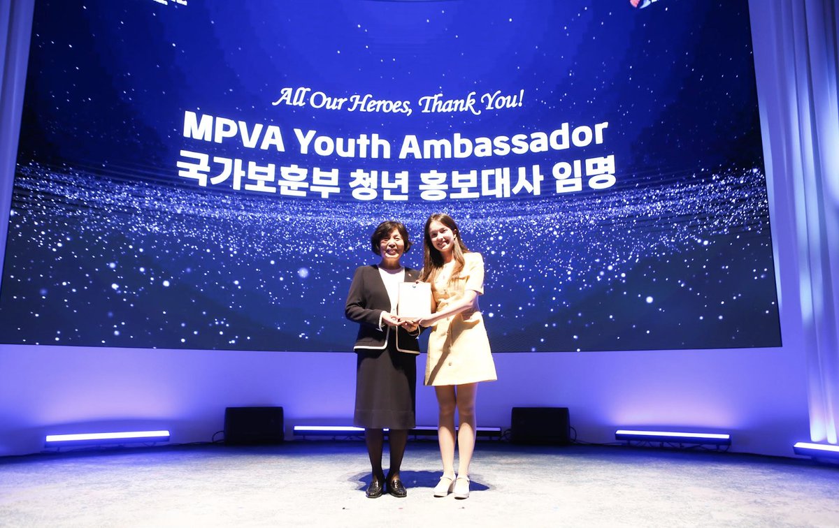 Congratulations, again, to Asia Campbell, who was recently named MPVA's Youth Ambassador at the Honor and Tribute Banquet for the Korean War Fallen last week. 

📷 대한민국 국가보훈부 

#StrengthenTheAlliance #같이축하합시다 | 🇰🇷 #ROKUSAlliance 🇺🇸 | #WeCelebrateTogether