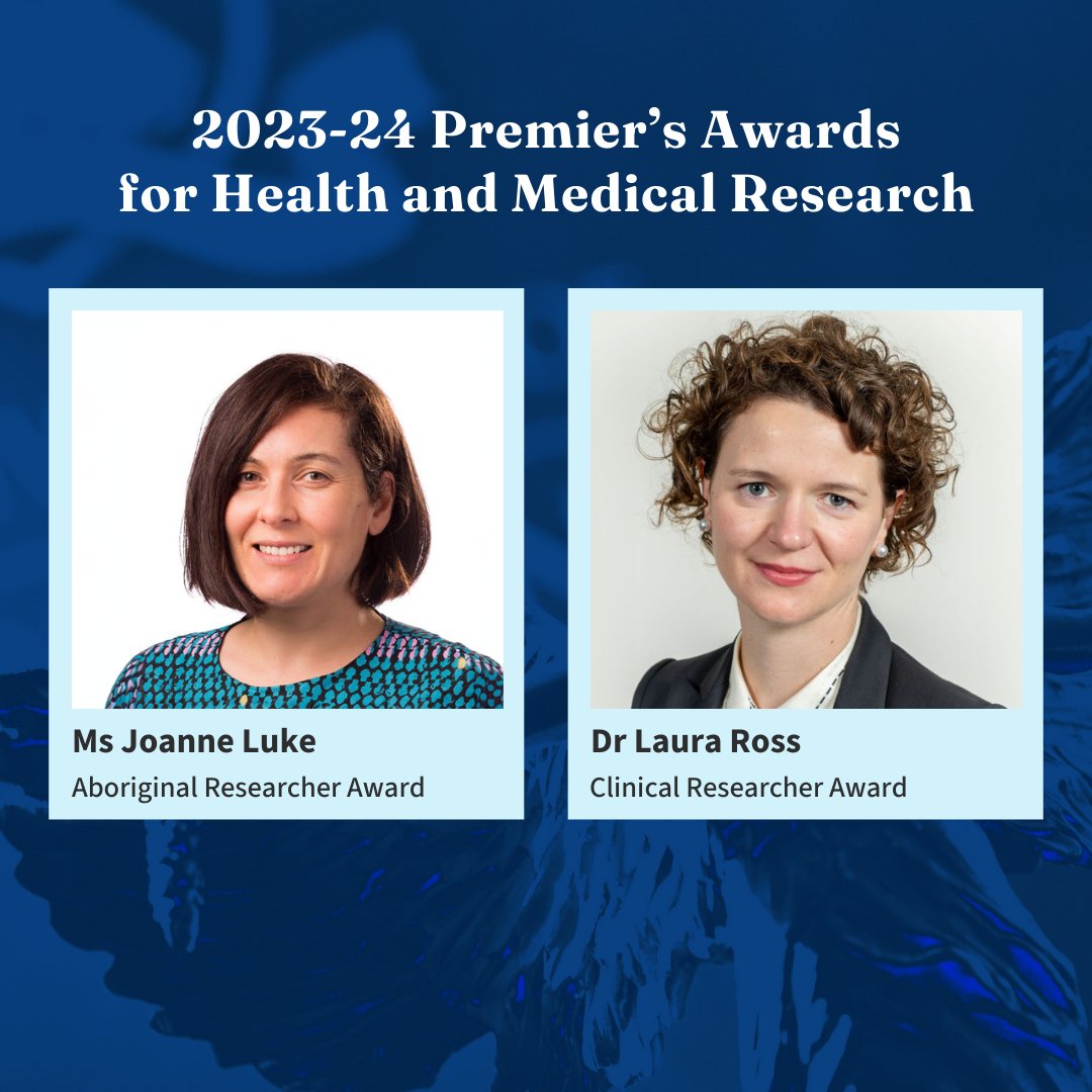 Congratulations to Ms @JoanneLuke4 and Dr Laura Ross who've been recognised in the Premier’s Awards for Health and Medical Research 👏 Tap through to read more about their achievements → unimelb.me/4dknJom