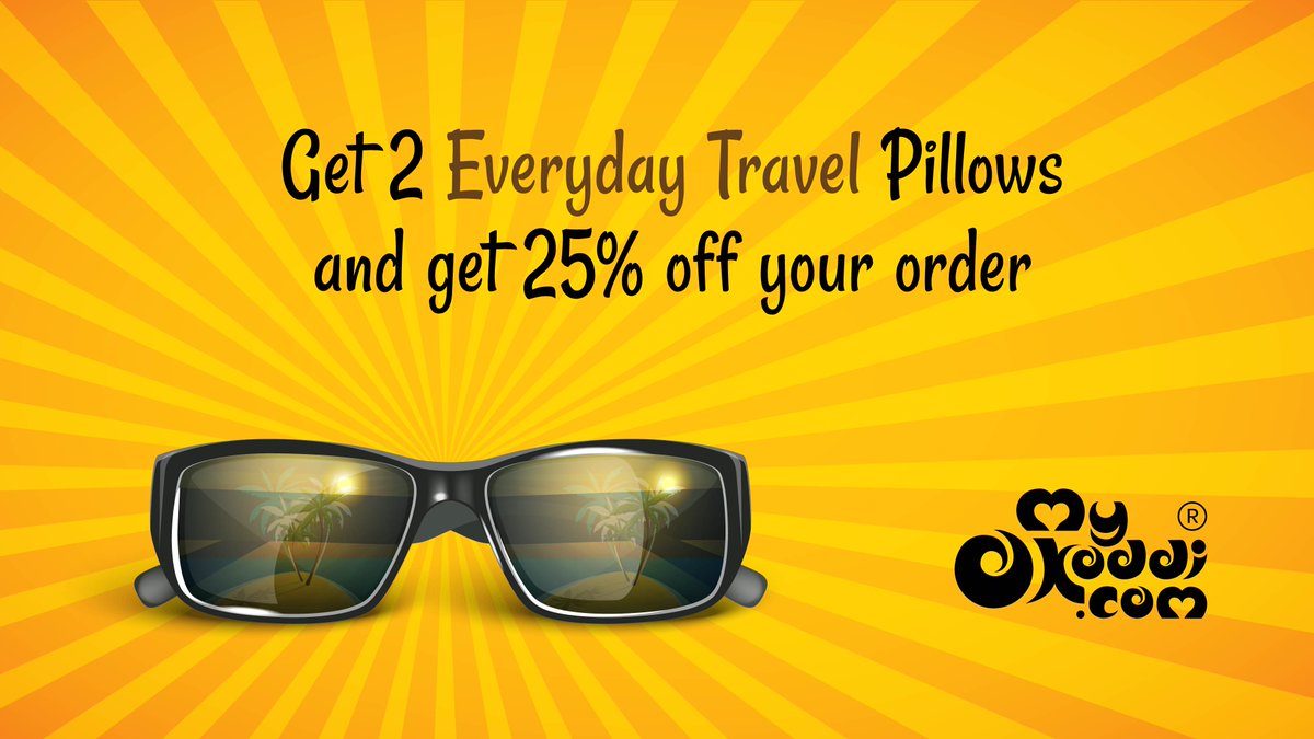 ☀️Get 2 Everyday Travel Pillows 👓 & get 25% 🎫 off your order 😎
Two is just better than one 😉👌

Order here: bit.ly/MyKoddi134 

#SummerVibes #Discount #2InsteadOf1 #GetReadyForSummer #ExploreEverything #Relax