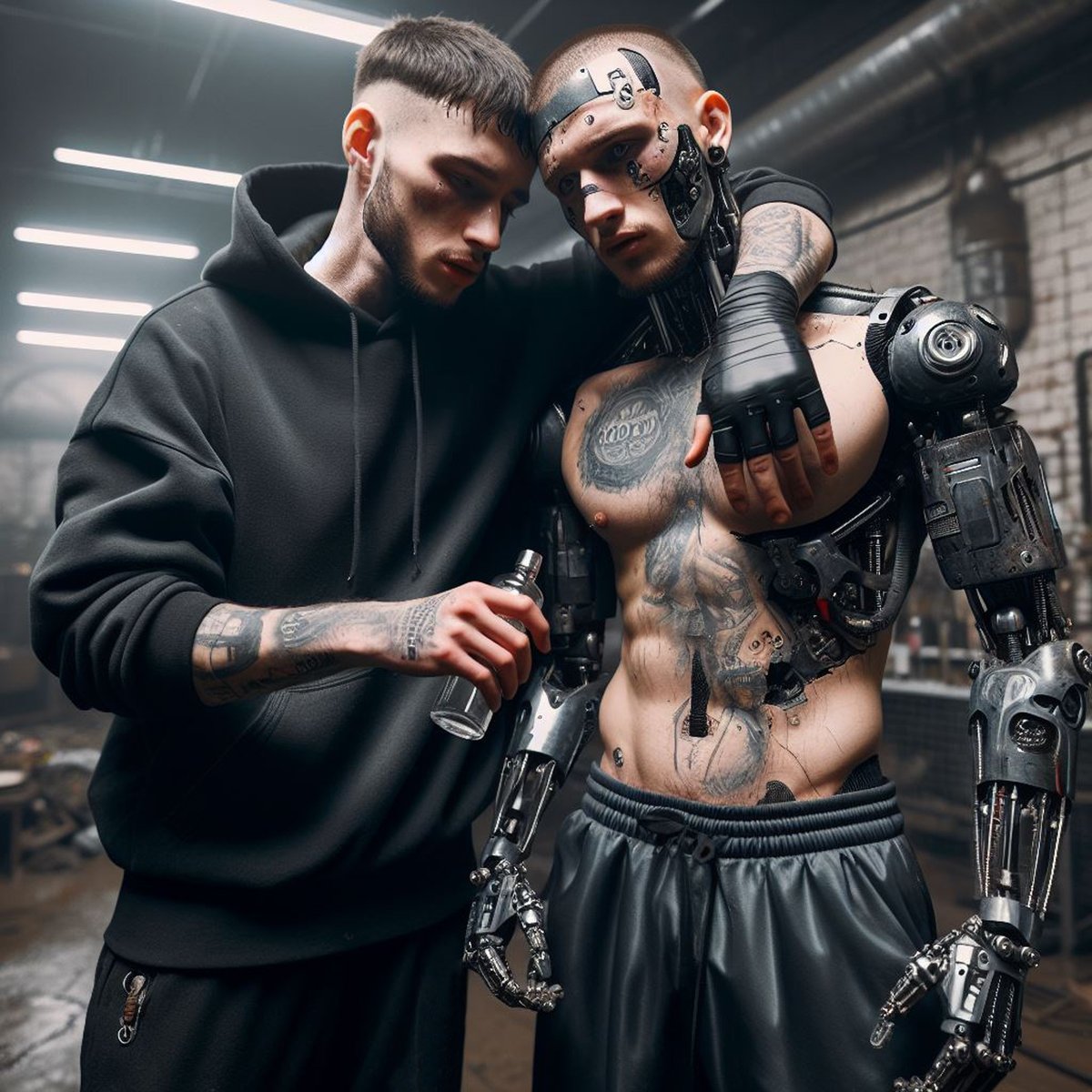 @cyberhoodboy #cyborg #cyborgs #robot #robots #androids #tracksuits #tracksuitfetish #scally #gayscally