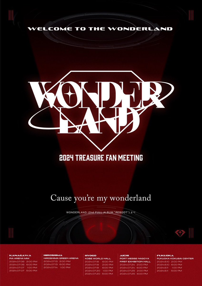 [🎫] 𝟮𝟬𝟮𝟰 𝗧𝗥𝗘𝗔𝗦𝗨𝗥𝗘 𝗙𝗔𝗡 𝗠𝗘𝗘𝗧𝗜𝗡𝗚 ~ 𝗪𝗢𝗡𝗗𝗘𝗥𝗟𝗔𝗡𝗗~ ˗ˏˋ Cause you're my wonderland ˎˊ˗ 各プレイガイドチケット発売中❕ お早めにお求めください☀️🎶 ▷mu-mo TICKET r.y-tickets.jp/treasure2402 ▷チケットぴあ w.pia.jp/t/treasure/ ▷イープラス…