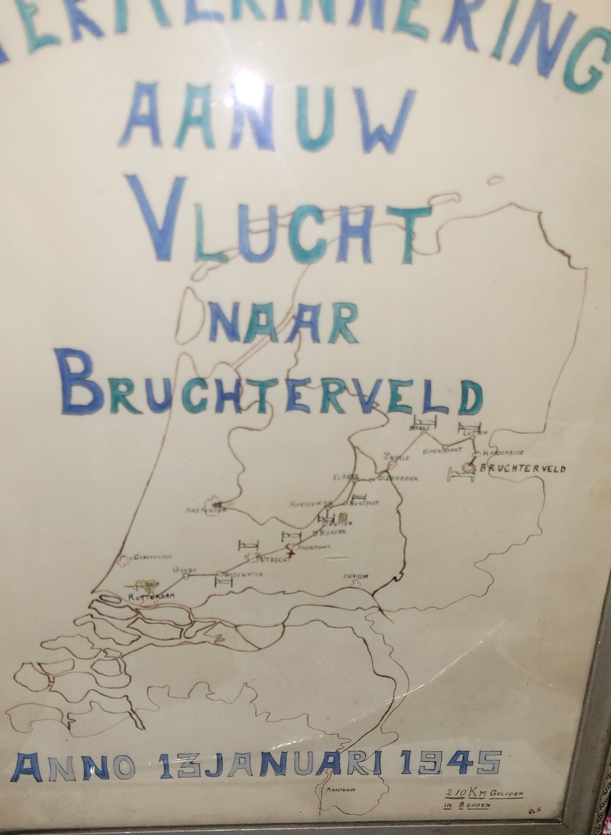 Today & tomorrow, the Netherlands commemorates those who gave their lives for freedom. #DodenHerdenking #BevrijdingsDag 🕊️. The image shows the route my mum (4 years at the time) & her family walked to escaped the Hungerwinter in Rotterdam! 210km, 8 days in freezing temperatures