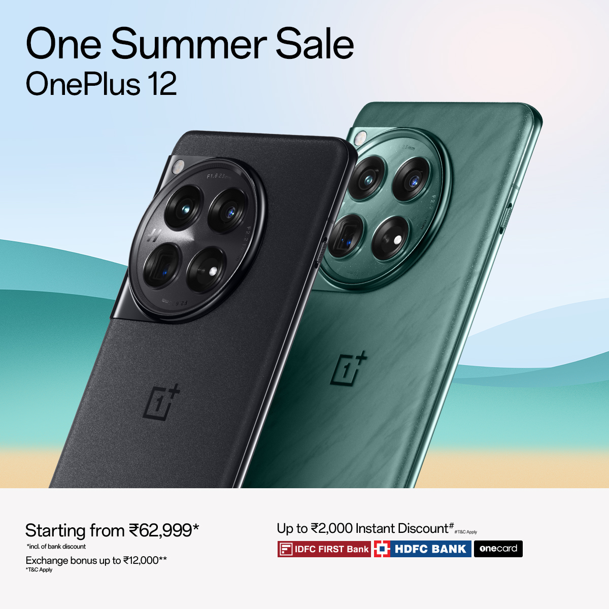 Upgrade your summer look with OnePlus 12. Get amazing offers at> onepl.us/3UI1Ury #onesummersale