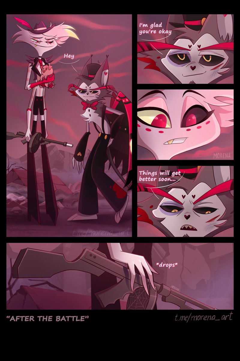 nu_MORENA_art's tweet photo. #art #digitalart #comics #HazbinHotel #HazbinHotelAngelDust #HazbinHotelHusk #huskerdust #huskerdustfanart https://t.co/Ti8o4YLkKl