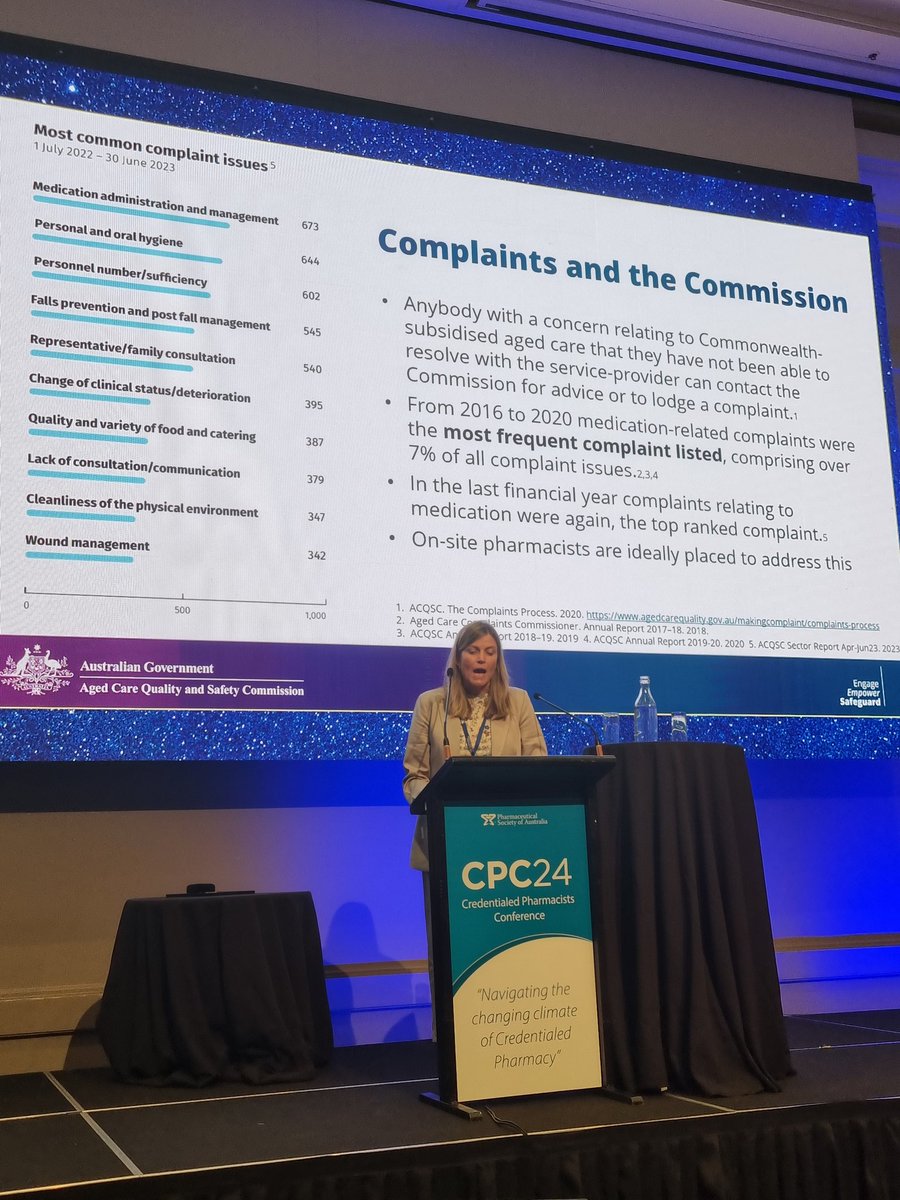 We all want to win things, but #medication related issues topping the complaints list in Aged Care is not something we want a 1st place ribbon for. 

No greater reason for embedding #Pharmacists On Site in #AgedCare!

The time has come!
@PSA_National