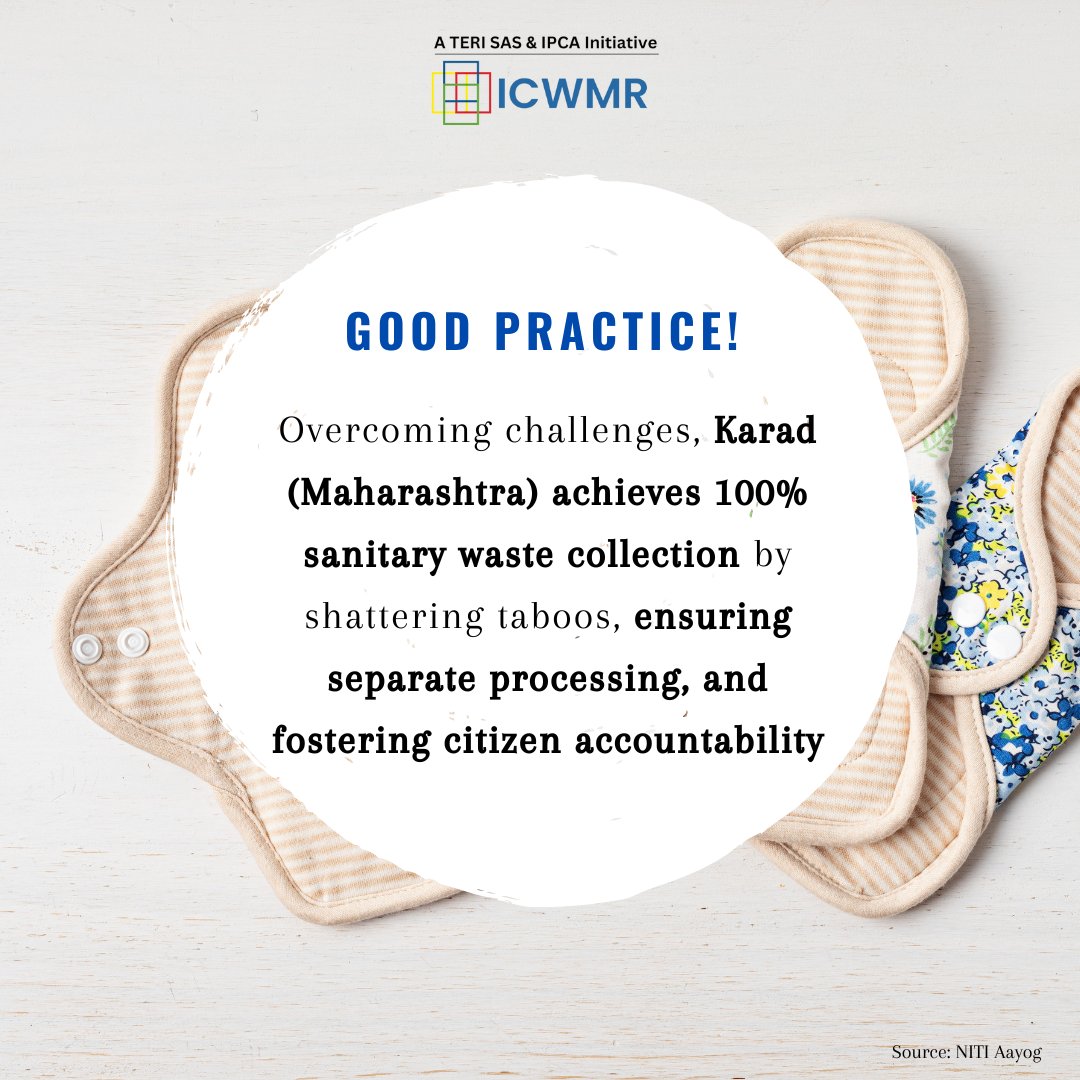 Karad (Maharashtra) overcame initial waste hurdles, broke taboos and set up a dedicated Common Biomedical Waste Treatment Facility (CBWTF) for proper treatment and disposal. 

#WasteManagement #Karad #SolidWasteManagement #SWM #India #ICWMR #TERISAS #IPCA #sanitarywaste