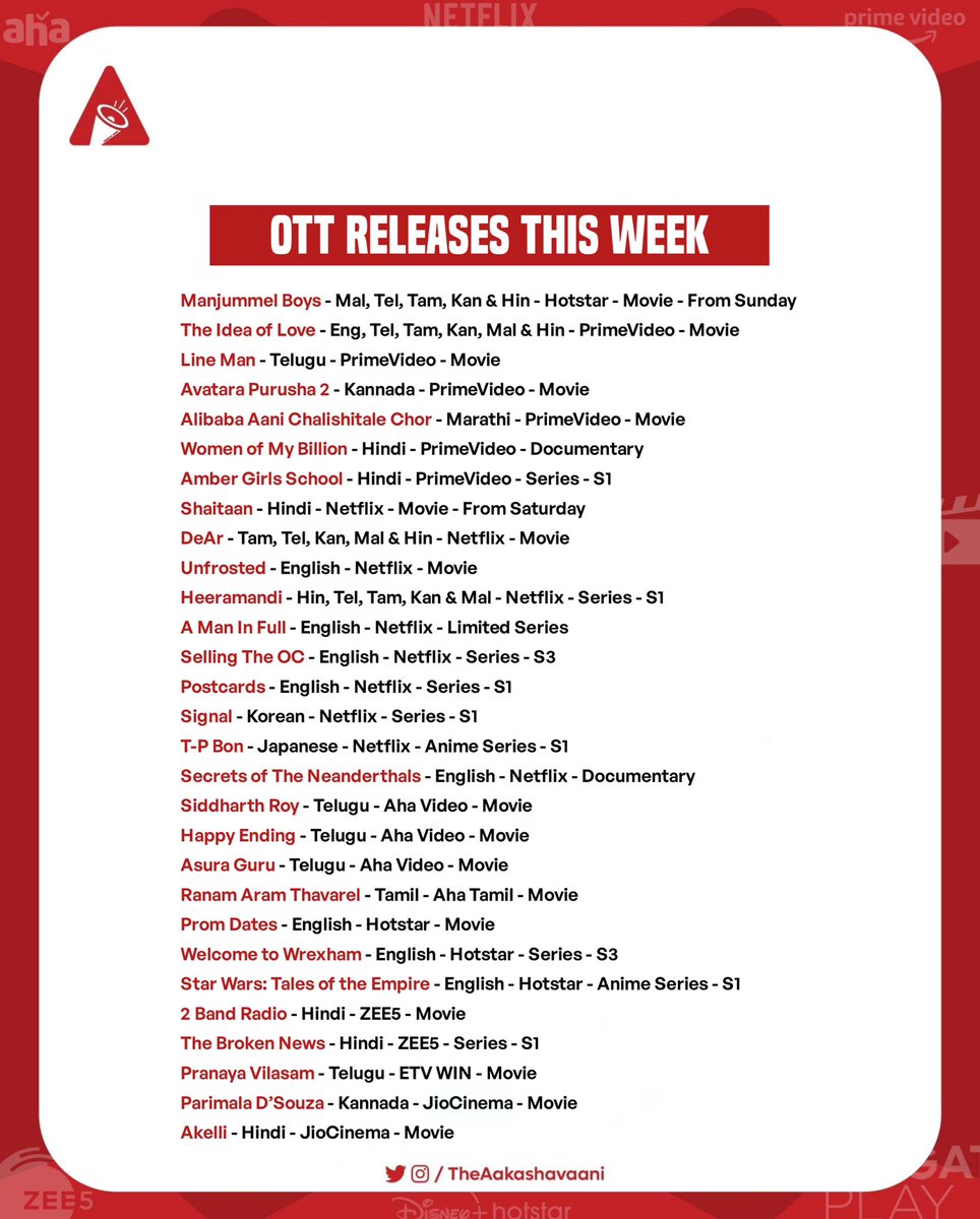 #AKVOTT - OTT Releases This Week
