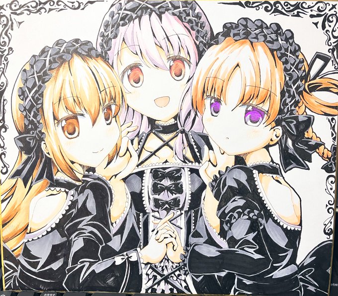 「3人の女性 三つ編み」のTwitter画像/イラスト(新着)