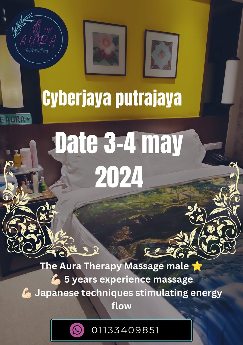 ⭐The Aura Therapy Massage⭐male to male Therapy 
💪🏻 5 years experience massage
💪🏻 Japanese techniques stimulating energy flow

📅 Date:  3may  2024

👍🏻 Full Body
👍🏻 Batin/Manhood
👍🏻 Erotika Massage
👍🏻 Relaxing Massage
👍🏻 Traditional Massage
👍🏻 Body Scrub
👍🏻 Aromatherapy