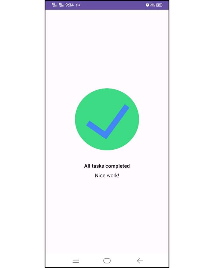 A simple screen that appears when users complete all their tasks for the day.

#jetpackcompose #kotlin #android #coding #business #androiddevelopment #androiddeveloper #app #appdesign