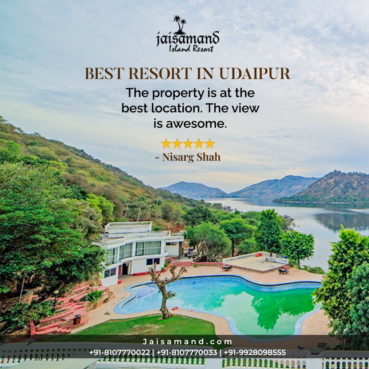 We are delighted to read your feedback!
We're so happy to hear that you had a great time during your stay and we look forward to welcoming you again in the future.
.
#JaisamandIslandResort #GuestReview #HappyGuest #Review #Feedback #Lakecity #JaisamandLake #Staycation #Udaipur