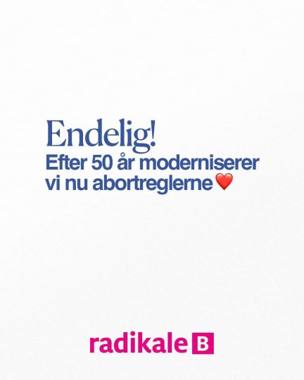 Nogle lande ruller abortrettighederne tilbage. I Danmark styrker vi derimod kvinders ret til fri abort og hæver grænsen til 18 uger. Samtidig gør vi op med den uensartede behandling af senaborter og sikrer et retfærdigt system. Det er en stor dag i dansk politik. #dkpol #sundpol
