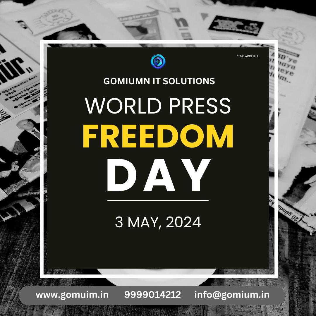 🌍✒️ Celebrating the power of a press on World Press Freedom Day! 📰🗞️ Let's continue to support independent journalism and the pursuit of truth. 🙌🏼 
#WorldPressFreedomDay #FreePress #JournalismMatters #MediaFreedom #SupportJournalism  #ChangeTheWorld #jrpindia #gomium